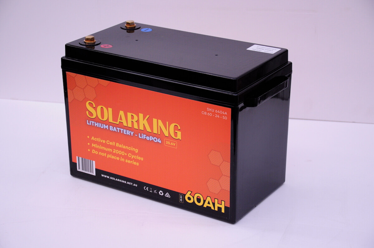 25.6V 60AH SolarKing Lithium Iron Battery Plastic  Case CB-60-24-50
